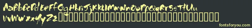 Baloney ffy Font – Yellow Fonts on Black Background