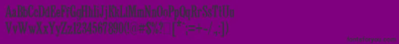 BruskovayaCompressedPlain Font – Black Fonts on Purple Background