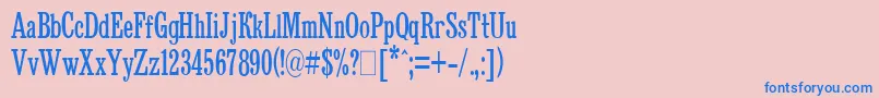 BruskovayaCompressedPlain Font – Blue Fonts on Pink Background