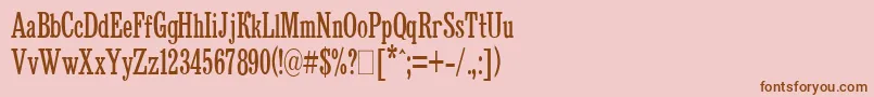BruskovayaCompressedPlain Font – Brown Fonts on Pink Background