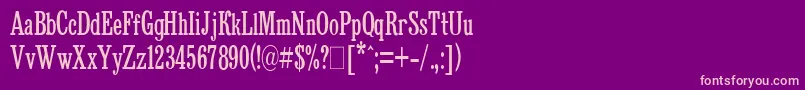 BruskovayaCompressedPlain Font – Pink Fonts on Purple Background