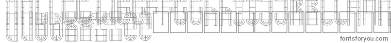 ArchWindow-fontti – harmaat kirjasimet valkoisella taustalla