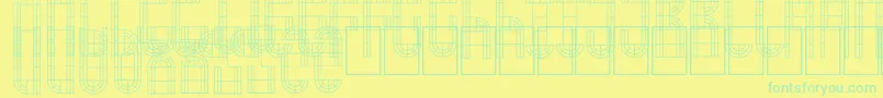 ArchWindow Font – Green Fonts on Yellow Background