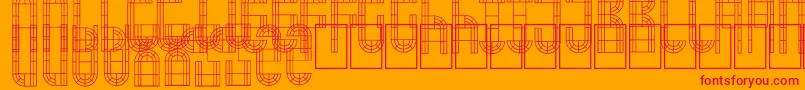 ArchWindow Font – Red Fonts on Orange Background