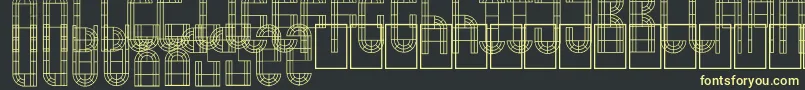 Fonte ArchWindow – fontes amarelas em um fundo preto