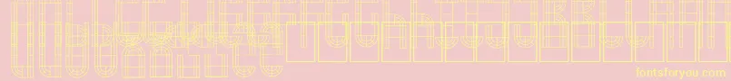 ArchWindow Font – Yellow Fonts on Pink Background