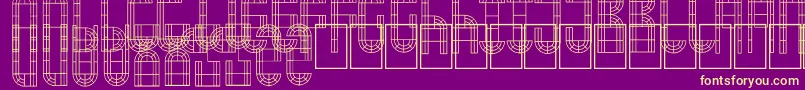 ArchWindow Font – Yellow Fonts on Purple Background