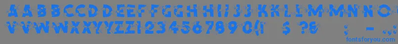 Shotling Font – Blue Fonts on Gray Background