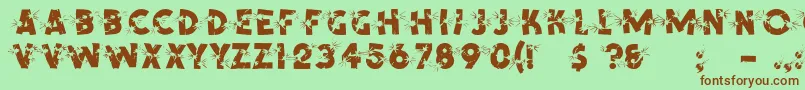 Shotling Font – Brown Fonts on Green Background