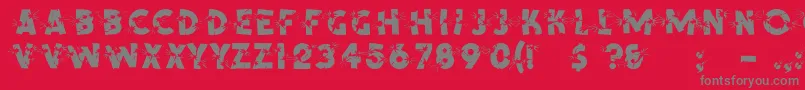 Shotling Font – Gray Fonts on Red Background