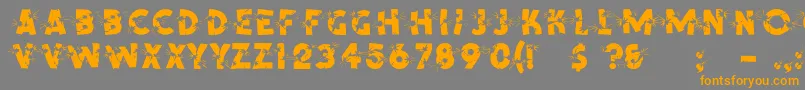 Shotling Font – Orange Fonts on Gray Background