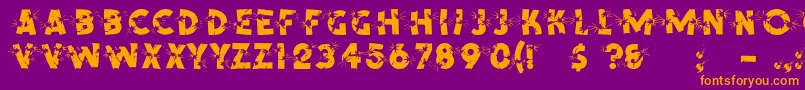 Shotling Font – Orange Fonts on Purple Background