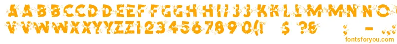 Shotling Font – Orange Fonts on White Background