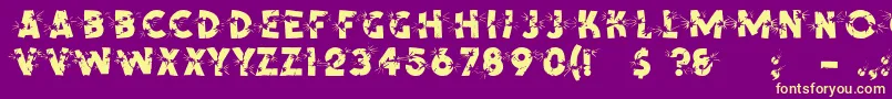 Shotling Font – Yellow Fonts on Purple Background