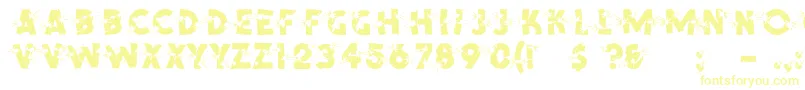Shotling Font – Yellow Fonts on White Background