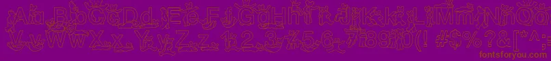 SpDrHh2Db Font – Brown Fonts on Purple Background