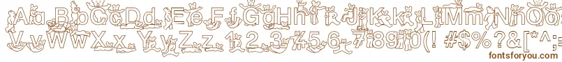 SpDrHh2Db Font – Brown Fonts on White Background