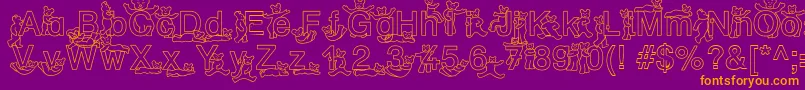 SpDrHh2Db Font – Orange Fonts on Purple Background