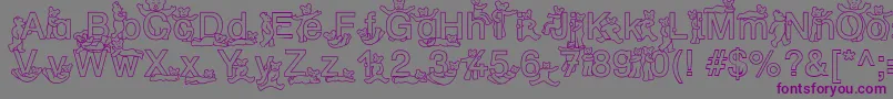 SpDrHh2Db Font – Purple Fonts on Gray Background