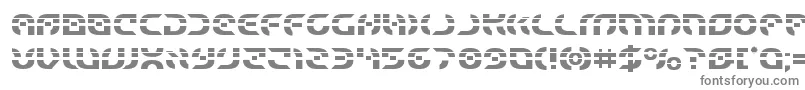 フォントStarfighterlaser – 白い背景に灰色の文字