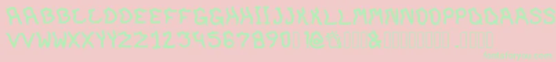 Boydsmiles Font – Green Fonts on Pink Background