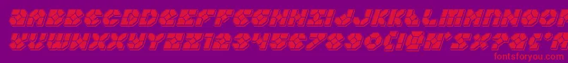 Zoomrunnerpunchital Font – Red Fonts on Purple Background