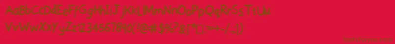 Шрифт SensibleSchooling – коричневые шрифты на красном фоне