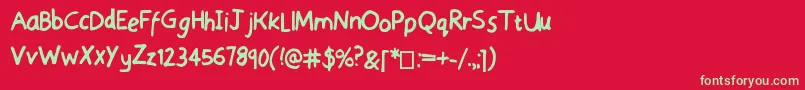 Шрифт SensibleSchooling – зелёные шрифты на красном фоне