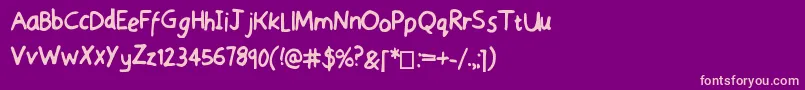 SensibleSchooling Font – Pink Fonts on Purple Background