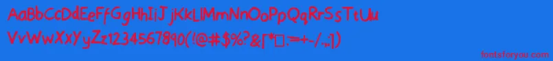 Шрифт SensibleSchooling – красные шрифты на синем фоне