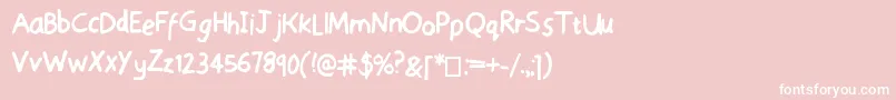 SensibleSchooling Font – White Fonts on Pink Background