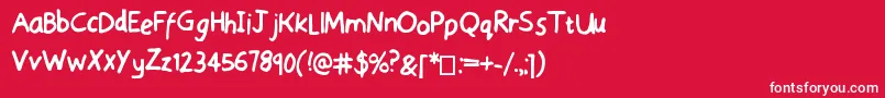 SensibleSchooling Font – White Fonts on Red Background