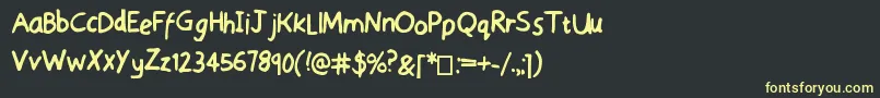 SensibleSchooling Font – Yellow Fonts on Black Background