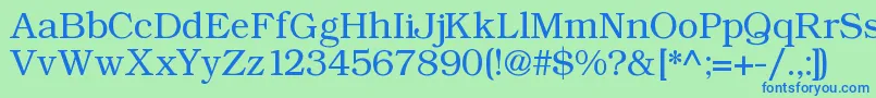 Angltrr Font – Blue Fonts on Green Background