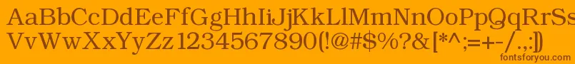 Angltrr Font – Brown Fonts on Orange Background