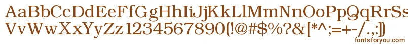Angltrr-Schriftart – Braune Schriften auf weißem Hintergrund