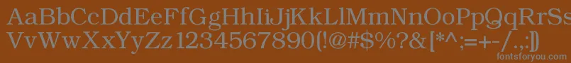 フォントAngltrr – 茶色の背景に灰色の文字