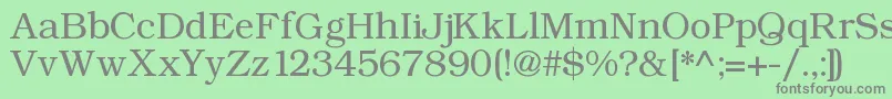 フォントAngltrr – 緑の背景に灰色の文字