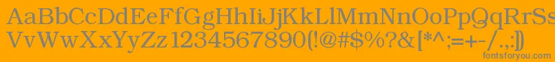 Angltrr Font – Gray Fonts on Orange Background