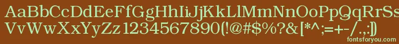 Шрифт Angltrr – зелёные шрифты на коричневом фоне