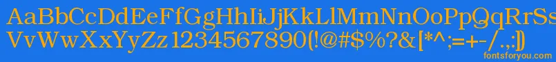 Angltrr Font – Orange Fonts on Blue Background