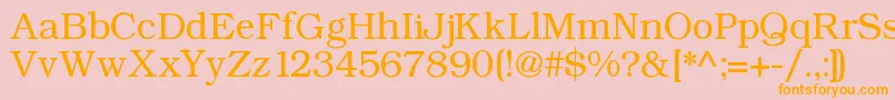 Angltrr Font – Orange Fonts on Pink Background