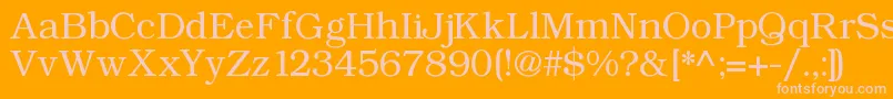 Angltrr-fontti – vaaleanpunaiset fontit oranssilla taustalla