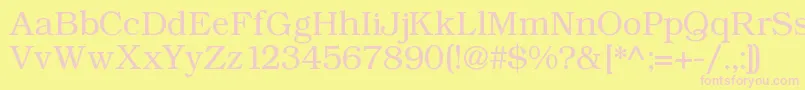 Angltrr Font – Pink Fonts on Yellow Background