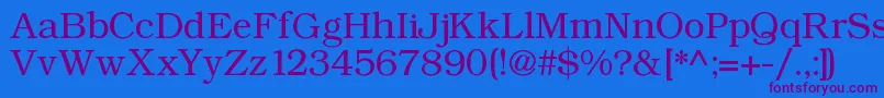 Angltrr Font – Purple Fonts on Blue Background
