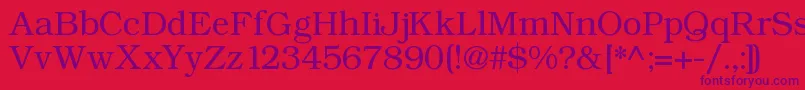 Angltrr Font – Purple Fonts on Red Background