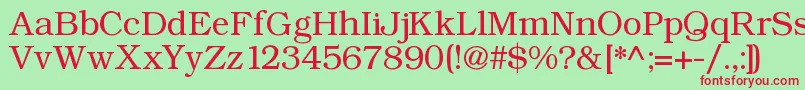Angltrr-fontti – punaiset fontit vihreällä taustalla
