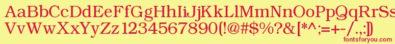 Angltrr Font – Red Fonts on Yellow Background