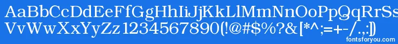 Angltrr Font – White Fonts on Blue Background