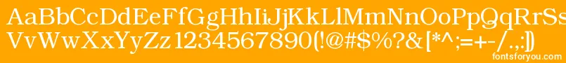 Angltrr Font – White Fonts on Orange Background